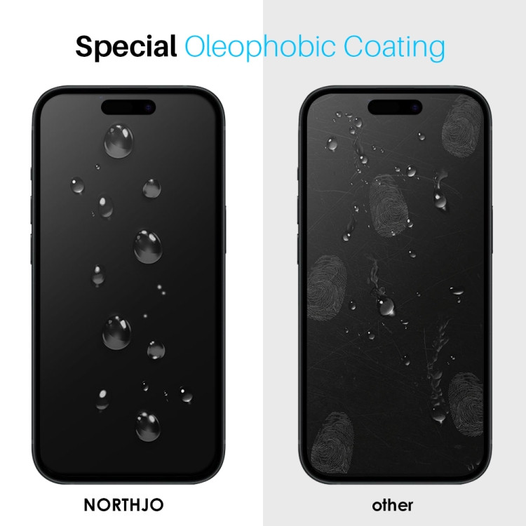For iPhone 16 NORTHJO 2pcs A++ Tempered Glass Film with Installation Frame