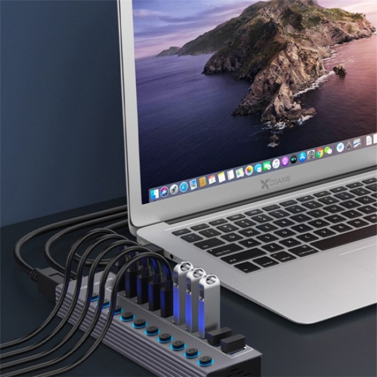 U310 10-in-1 USB 3.0 Extension HUB USB Power Charging Station with Individual Switch - 2