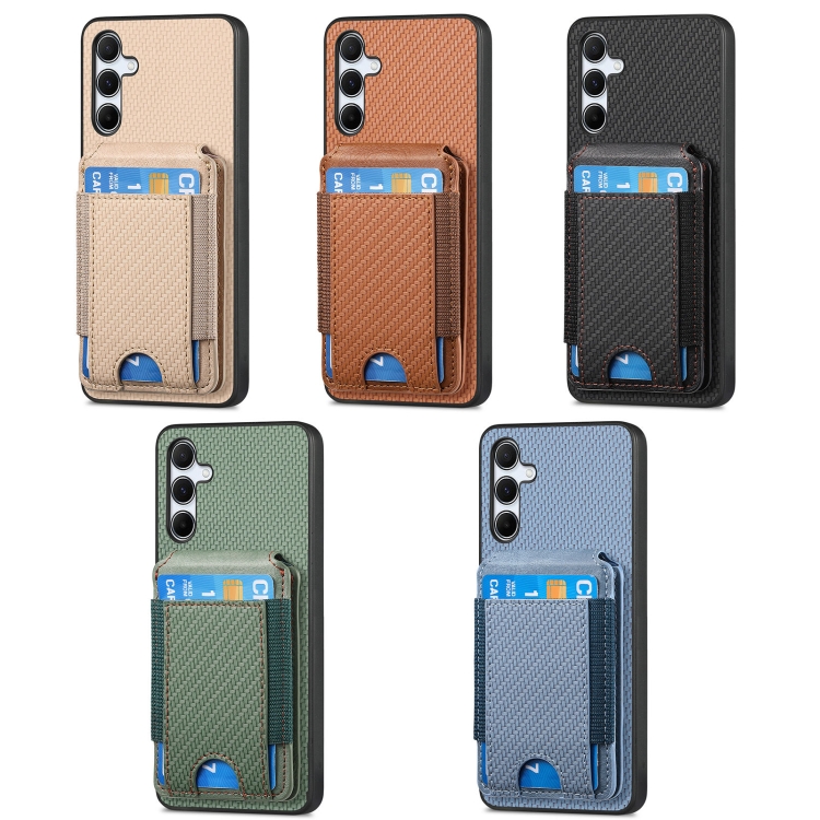 For Samsung Galaxy S23 FE 5G Carbon Fiber Vertical Flip Wallet Stand Phone Case(Brown) For Samsung Galaxy S23 FE 5G Carbon Fiber Vertical Flip Wallet Stand Phone Case(Brown)