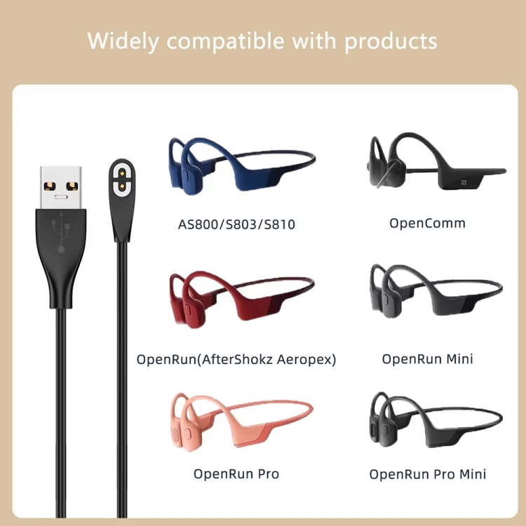 For Shokz Bone Conduction Bluetooth Earphone Magnetic Charging Cable For AS800/AS803/S810/AS700/AS660/S661(Type C to Shokz 1m) For Shokz Bone Conduction Bluetooth Earphone Magnetic Charging Cable For AS800/AS803/S810/AS700/AS660/S661(Type C to Shokz 1m)