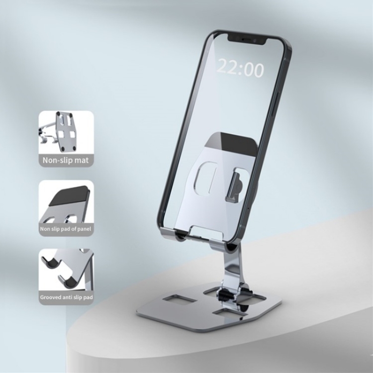 YY-018 Foldable Aluminum Alloy Desktop Phone Tablet Holder(Black) YY-018 Foldable Aluminum Alloy Desktop Phone Tablet Holder(Black)