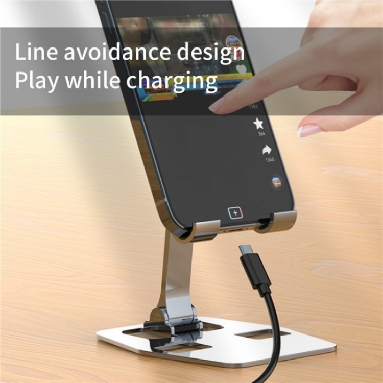 YY-018 Foldable Aluminum Alloy Desktop Phone Tablet Holder(Black) YY-018 Foldable Aluminum Alloy Desktop Phone Tablet Holder(Black)