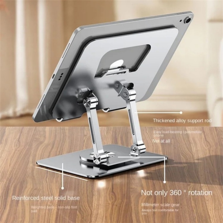 YY-J18 360 Degree Rotation Folding Hollow Heat Dissipation Phone Tablet Stand(Grey) YY-J18 360 Degree Rotation Folding Hollow Heat Dissipation Phone Tablet Stand(Grey)