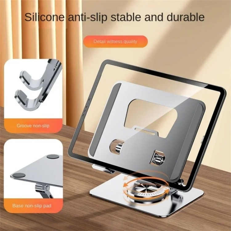 YY-J18 360 Degree Rotation Folding Hollow Heat Dissipation Phone Tablet Stand(Grey) YY-J18 360 Degree Rotation Folding Hollow Heat Dissipation Phone Tablet Stand(Grey)