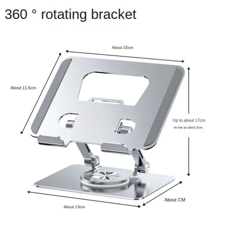 YY-J18 360 Degree Rotation Folding Hollow Heat Dissipation Phone Tablet Stand(Grey) YY-J18 360 Degree Rotation Folding Hollow Heat Dissipation Phone Tablet Stand(Grey)