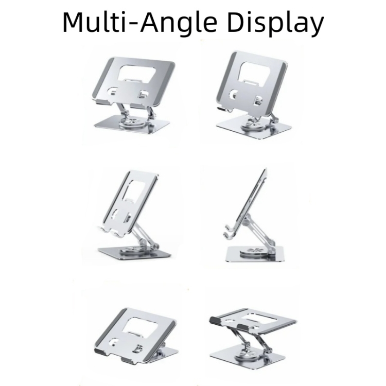 YY-J18 360 Degree Rotation Folding Hollow Heat Dissipation Phone Tablet Stand(Grey) YY-J18 360 Degree Rotation Folding Hollow Heat Dissipation Phone Tablet Stand(Grey)
