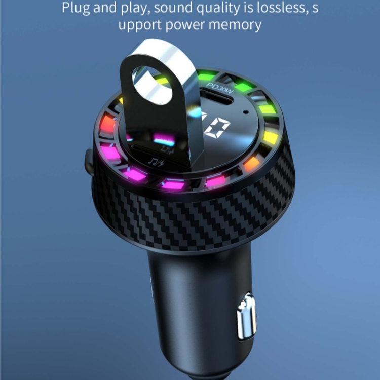 C55 With Breathing Light Bluetooth FM Transmitter USB+Type-C Car Fast Charger C55 With Breathing Light Bluetooth FM Transmitter USB+Type-C Car Fast Charger