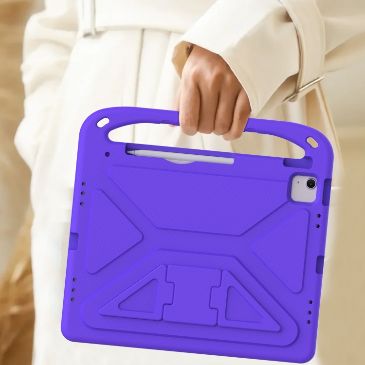 For iPad Air 13 2024 Handle EVA Shockproof Tablet Case with Holder(Purple) For iPad Air 13 2024 Handle EVA Shockproof Tablet Case with Holder(Purple)