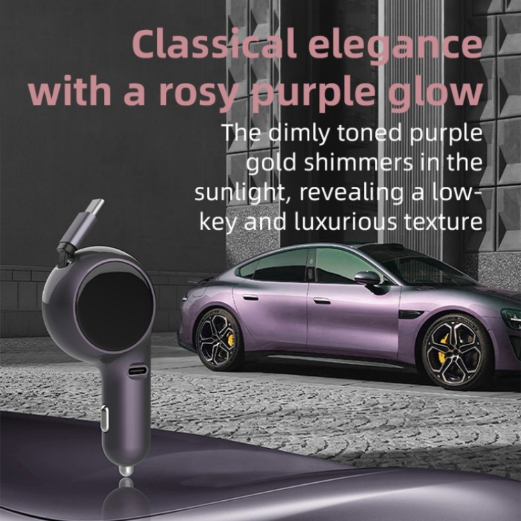 K2 With 60W Type-C Retractable Cable Type-C Port Phone Fast Charging Adapter Car Charger K2 With 60W Type-C Retractable Cable Type-C Port Phone Fast Charging Adapter Car Charger