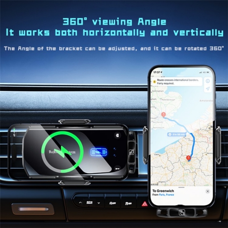 SD11 Car Mount Air Vent Phone Holder 15W Fast Charging Car Wireless Charger