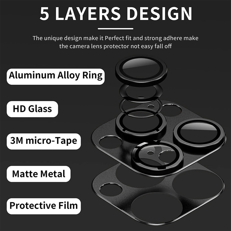 For iPhone 16 Pro / 16 Pro Max ENKAY Anti-reflection Camera Lens Aluminium Alloy Tempered Glass Film(Black) For iPhone 16 Pro / 16 Pro Max ENKAY Anti-reflection Camera Lens Aluminium Alloy Tempered Glass Film(Black)
