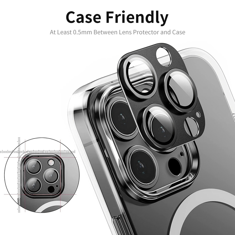 For iPhone 16 Pro / 16 Pro Max ENKAY Anti-reflection Camera Lens Aluminium Alloy Tempered Glass Film(Black) For iPhone 16 Pro / 16 Pro Max ENKAY Anti-reflection Camera Lens Aluminium Alloy Tempered Glass Film(Black)
