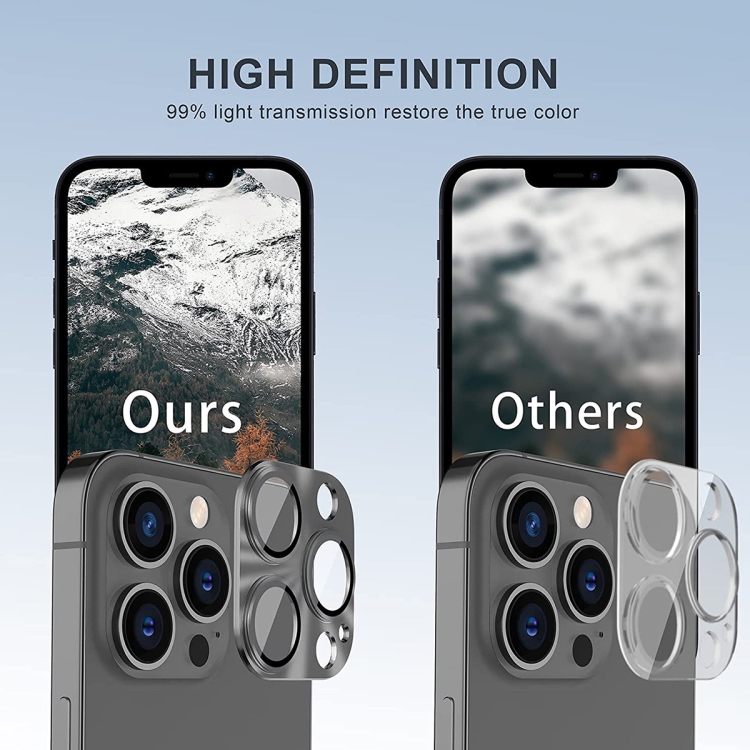For iPhone 16 Pro / 16 Pro Max ENKAY Aluminium Alloy Tempered Glass Lens Cover Film(Black) For iPhone 16 Pro / 16 Pro Max ENKAY Aluminium Alloy Tempered Glass Lens Cover Film(Black)