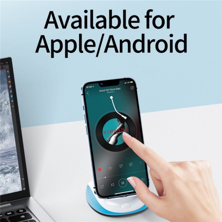 K18 Universal Desktop Stand 15W Wireless Fast Charging Phone Charger(Blue) K18 Universal Desktop Stand 15W Wireless Fast Charging Phone Charger(Blue)