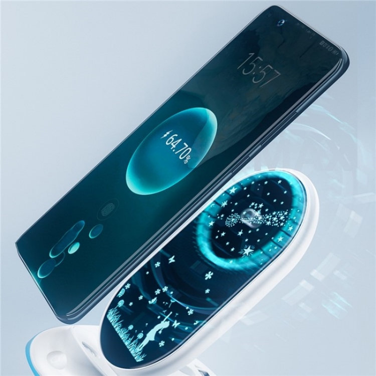K18 Universal Desktop Stand 15W Wireless Fast Charging Phone Charger(Blue) K18 Universal Desktop Stand 15W Wireless Fast Charging Phone Charger(Blue)