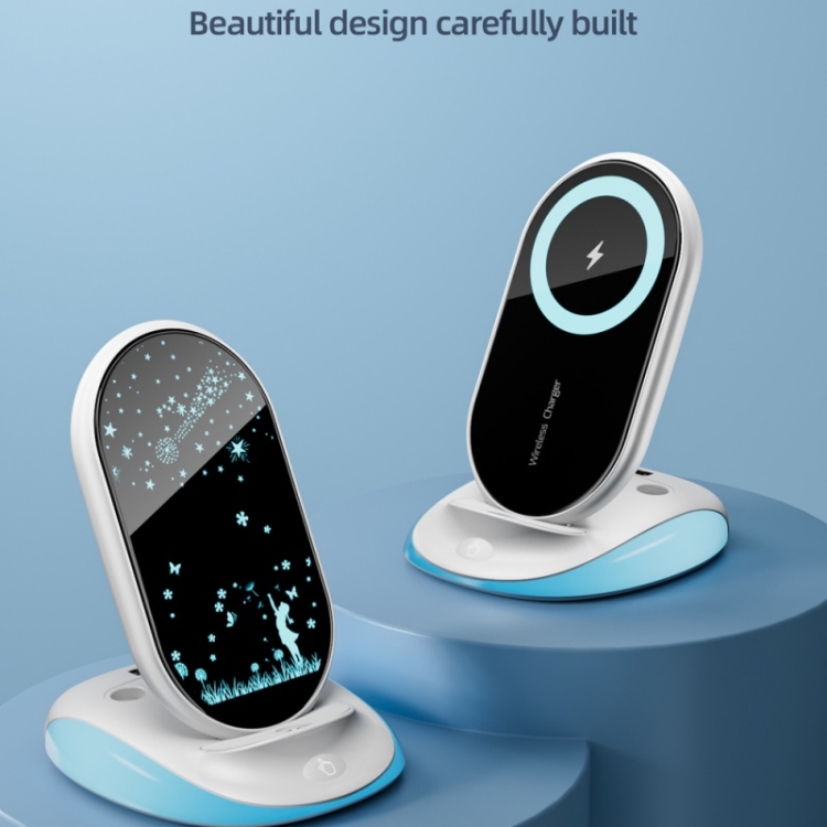 K18 Universal Desktop Stand 15W Wireless Fast Charging Phone Charger(Blue) K18 Universal Desktop Stand 15W Wireless Fast Charging Phone Charger(Blue)