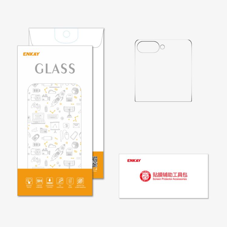 For Galaxy Z Flip8 5G Outer Screen ENKAY 9H Big Arc Edge High Aluminum-silicon Tempered Glass Film