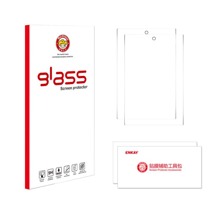 For Galaxy Z Fold8 5G Outer Screen 2pcs ENKAY 9H Big Arc Edge High Aluminum-silicon Tempered Glass Film