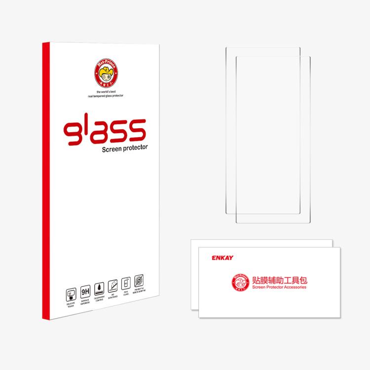 For Galaxy Z Fold8 Ultra 5G Outer Screen 2pcs ENKAY 9H Big Arc Edge High Aluminum-silicon Tempered Glass Film