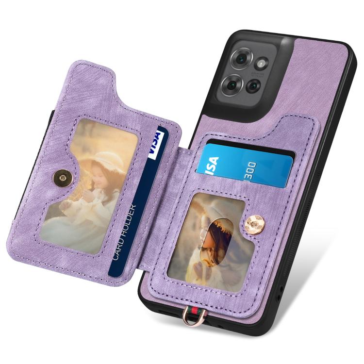 For Motorola Moto G Power 2025 5G Retro Skin-feel Ring Multi-card