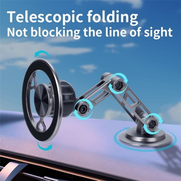 G188 Aluminum Alloy Adjustable Cellphone Stand Car Dashboard Magnetic Phone Holder(Gold) G188 Aluminum Alloy Adjustable Cellphone Stand Car Dashboard Magnetic Phone Holder(Gold)