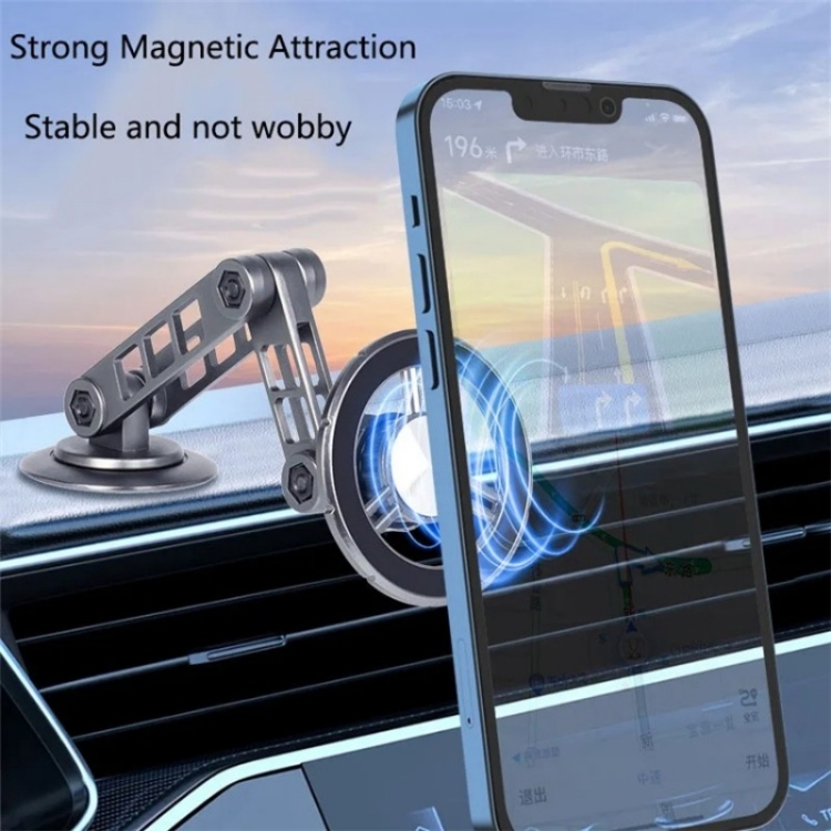 G198 Adjustable Robotic Arm Cellphone Stand Car Dashboard Windshield Magnetic Phone Holder(Grey) G198 Adjustable Robotic Arm Cellphone Stand Car Dashboard Windshield Magnetic Phone Holder(Grey)
