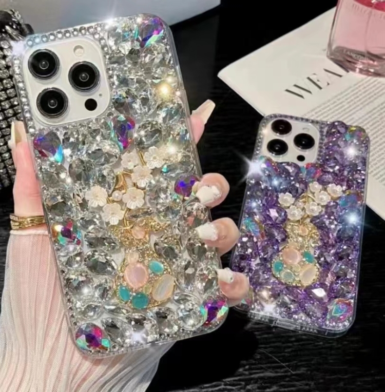 For iPhone Plus Plus Plum Blossom Handmade Diamond Inlay PC