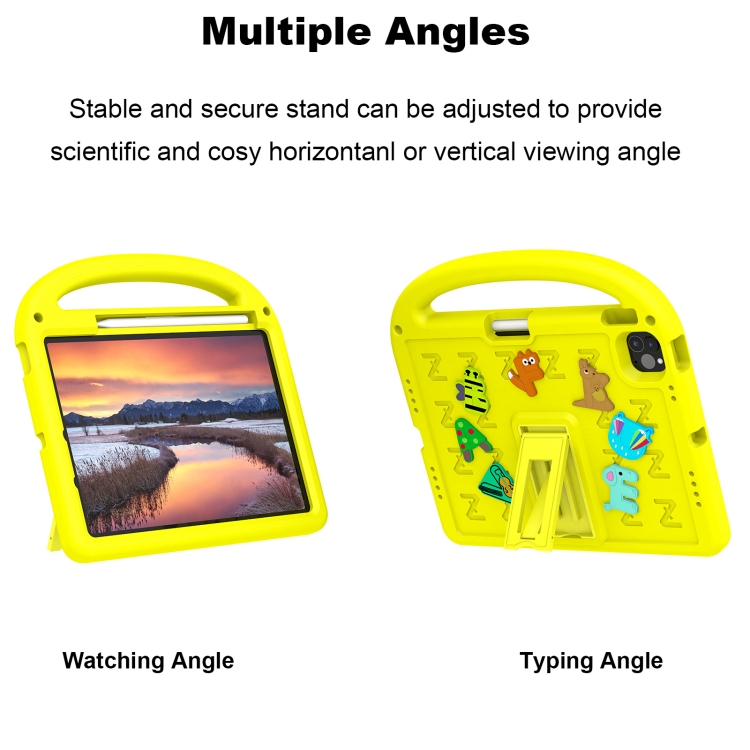 For iPad Air 11 2024 Cartoon Sparrow EVA Shockproof Tablet Case(Yellow) For iPad Air 11 2024 Cartoon Sparrow EVA Shockproof Tablet Case(Yellow)