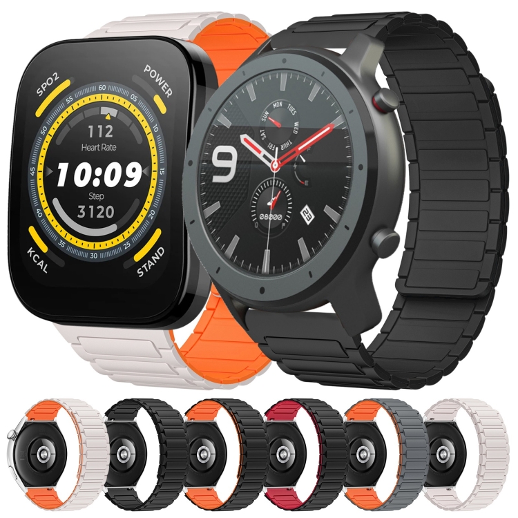 Dây đeo đồng hồ silicon từ tính hình chữ I 22mm cho Amazfit Watch