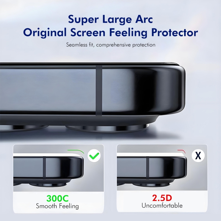 For iPhone 16 Pro 2pcs ENKAY 300C Super Large Arc Full Coverage High Aluminum-silicon Tempered Glass Film For iPhone 16 Pro 2pcs ENKAY 300C Super Large Arc Full Coverage High Aluminum-silicon Tempered Glass Film