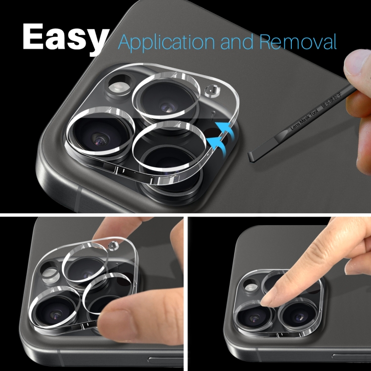 For iPhone 16 Pro / 16 Pro Max NORTHJO Camera Lens Protector 3D HD Tempered Glass Film(Clear) For iPhone 16 Pro / 16 Pro Max NORTHJO Camera Lens Protector 3D HD Tempered Glass Film(Clear)