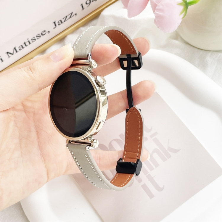 For Honor Watch GS 22mm Slim Magnetic Buckle Microfiber Leather