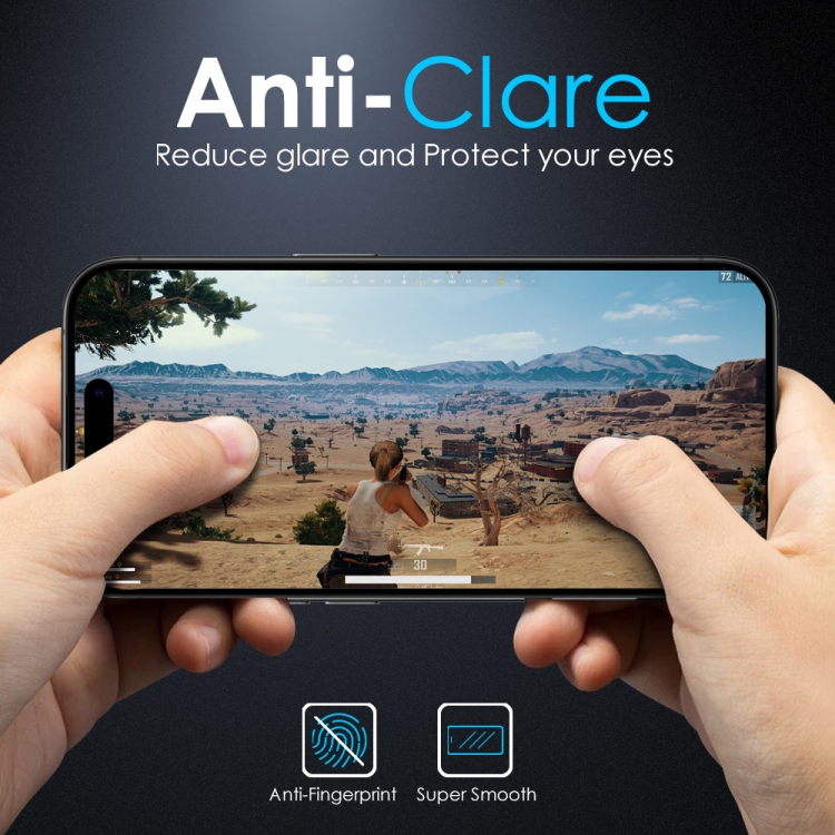 For iPhone 16 Pro Max NORTHJO Matte Silkscreen Anti-Fingerprint Tempered Glass Film For iPhone 16 Pro Max NORTHJO Matte Silkscreen Anti-Fingerprint Tempered Glass Film