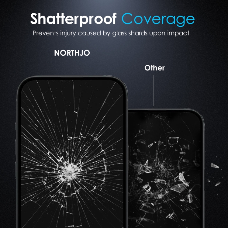 For iPhone 16 Pro Max NORTHJO Matte Silkscreen Anti-Fingerprint Tempered Glass Film For iPhone 16 Pro Max NORTHJO Matte Silkscreen Anti-Fingerprint Tempered Glass Film