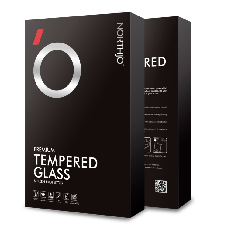 For iPhone 14 Plus / 13 Pro Max NORTHJO Matte Silkscreen Anti-Fingerprint Tempered Glass Film