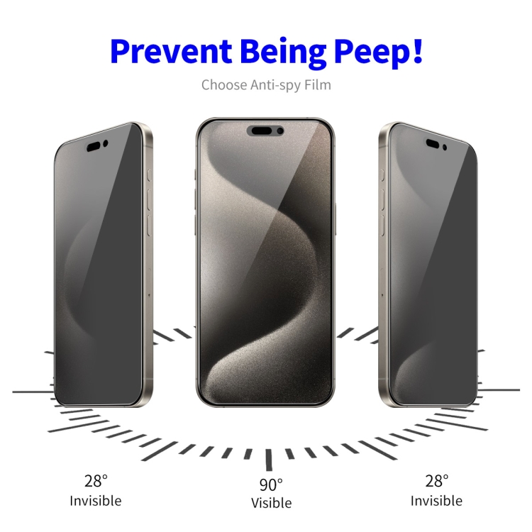 For iPhone 16 Pro Max 5pcs ENKAY Hat-Prince 28 Degree Anti-peeping Privacy Tempered Glass Film For iPhone 16 Pro Max 5pcs ENKAY Hat-Prince 28 Degree Anti-peeping Privacy Tempered Glass Film