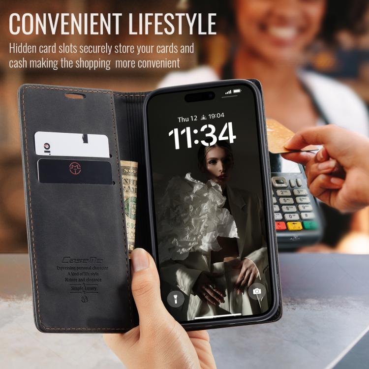 For iPhone 17 CaseMe 013 Multifunctional Horizontal Flip Leather Phone Case(Black)