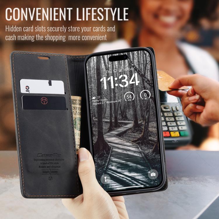 For iPhone 18 Pro / 17 Pro CaseMe 013 Multifunctional Horizontal Flip Leather Phone Case(Black)