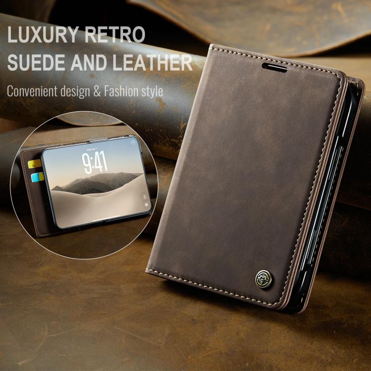 For iPhone Duo CaseMe 013 Multifunctional Horizontal Flip Leather Phone Case(Coffee)