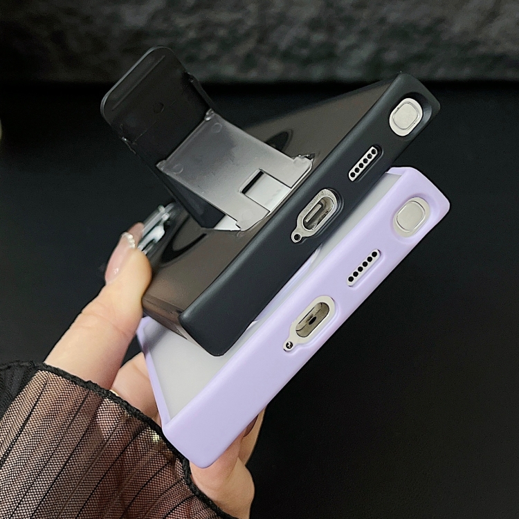 For Samsung Galaxy S23 Ultra 5G Acrylic Hybrid TPU MagSafe Holder Phone Case(Pink)