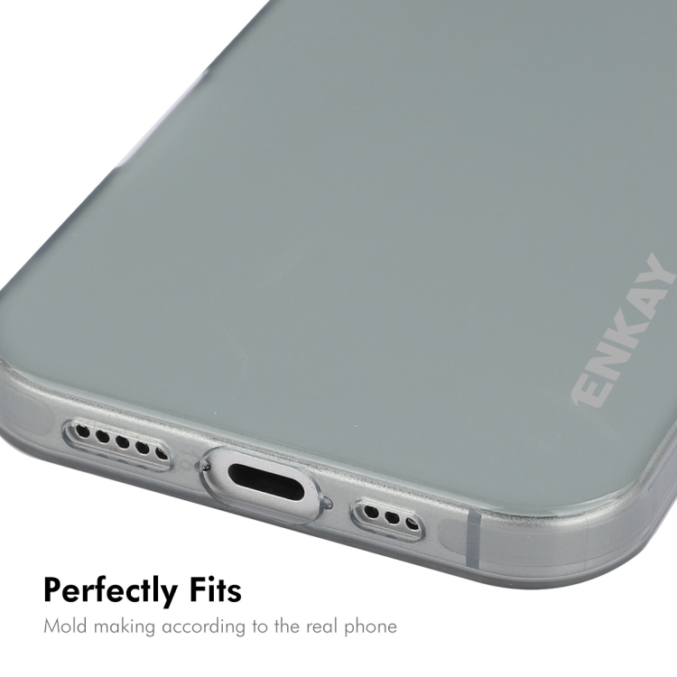 For iPhone 16 Plus ENKAY Hat-Prince Translucent Matte TPU Soft Phone Case(Grey) For iPhone 16 Plus ENKAY Hat-Prince Translucent Matte TPU Soft Phone Case(Grey)