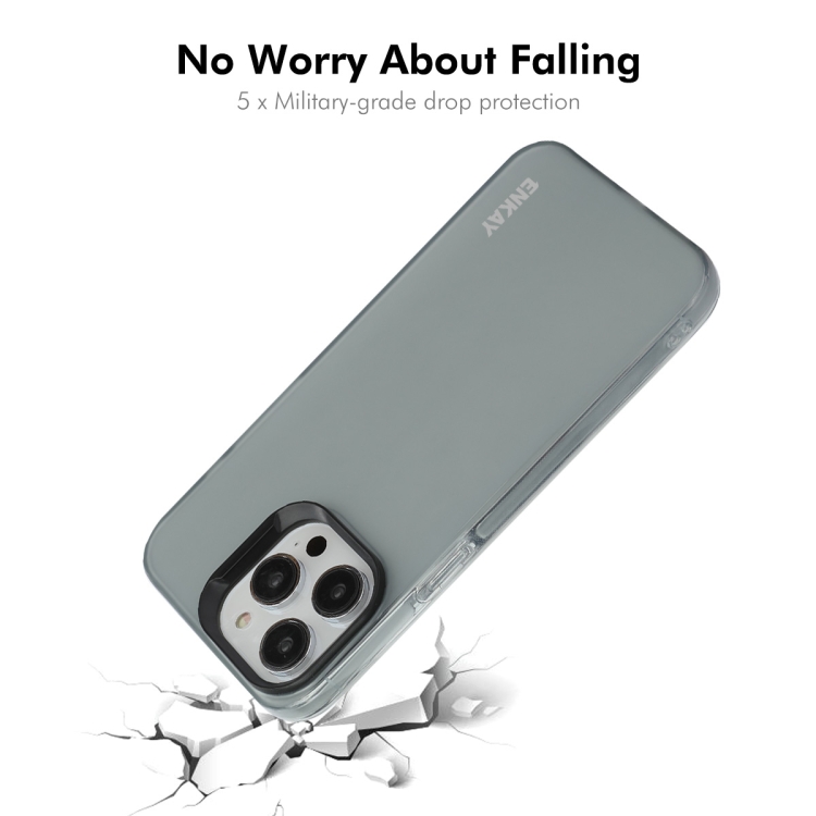 For iPhone 16 Pro ENKAY Hat-Prince Translucent Matte TPU Phone Case + 9H Big Arc Edge Film(Grey) For iPhone 16 Pro ENKAY Hat-Prince Translucent Matte TPU Phone Case + 9H Big Arc Edge Film(Grey)