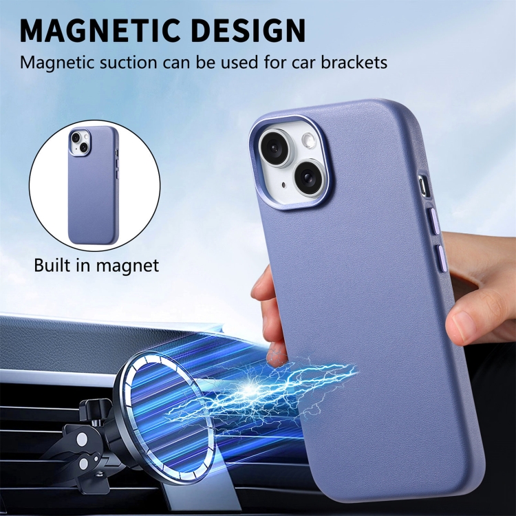 For iPhone 15 Electroplated Metal Button Shockproof Phone Case(Blue) For iPhone 15 Electroplated Metal Button Shockproof Phone Case(Blue)