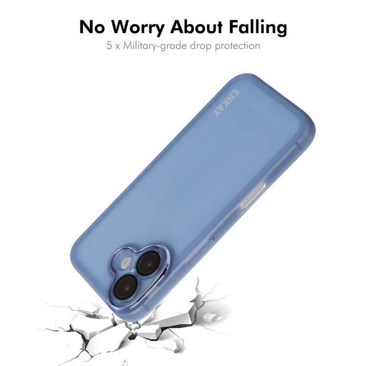 For iPhone 16 Plus ENKAY Hat-Prince Translucent Matte TPU Phone Case with Lens Film + 9H Big Arc Edge Film(Purple) For iPhone 16 Plus ENKAY Hat-Prince Translucent Matte TPU Phone Case with Lens Film + 9H Big Arc Edge Film(Purple)