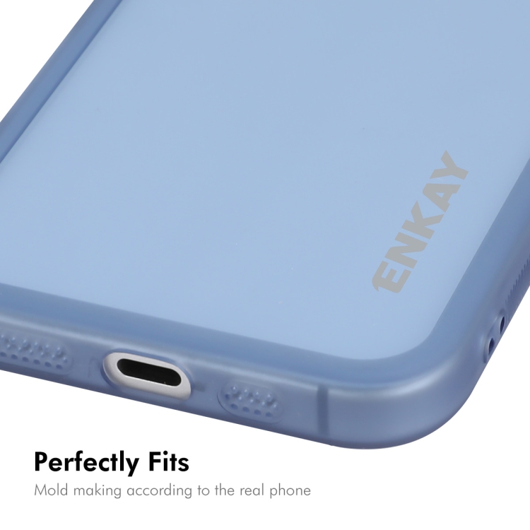 For iPhone 16 Plus ENKAY Hat-Prince Translucent Matte TPU Phone Case with Lens Film + 9H Big Arc Edge Film(Purple) For iPhone 16 Plus ENKAY Hat-Prince Translucent Matte TPU Phone Case with Lens Film + 9H Big Arc Edge Film(Purple)