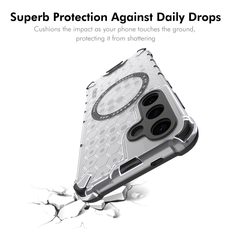 For Samsung Galaxy S23+ 5G ENKAY Hat-Prince Honeycomb MagSafe Shockproof Phone Case with 0.18mm Film(Blue) For Samsung Galaxy S23+ 5G ENKAY Hat-Prince Honeycomb MagSafe Shockproof Phone Case with 0.18mm Film(Blue)