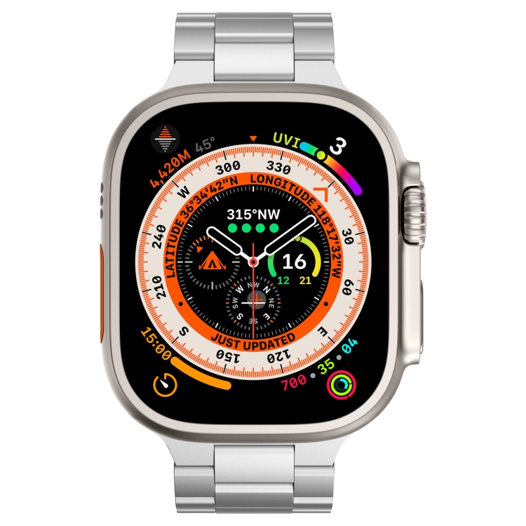 Apple Watch Series 4 40mm 3ビーズ チタン合金 メタルウォッチバンド(シルバー)