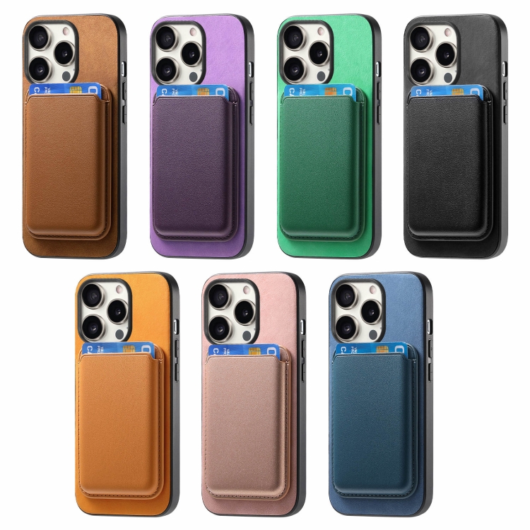 For iPhone 16 Plus Retro Magsafe Card Bag PU Back Cover Phone Case(Green) For iPhone 16 Plus Retro Magsafe Card Bag PU Back Cover Phone Case(Green)