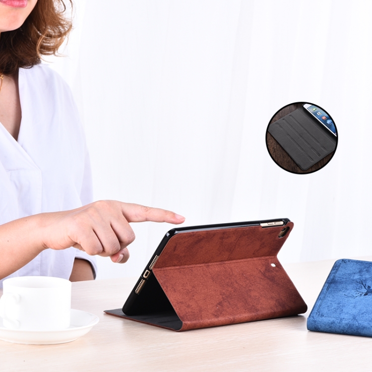 Antler Retro Voltage Craft Cloth + TPU Protective Cover for iPad Mini1/Mini2/Mini3/Mini4/Mini5 ,With Sleep Function(Black) Antler Retro Voltage Craft Cloth + TPU Protective Cover for iPad Mini1/Mini2/Mini3/Mini4/Mini5 ,With Sleep Function(Black)