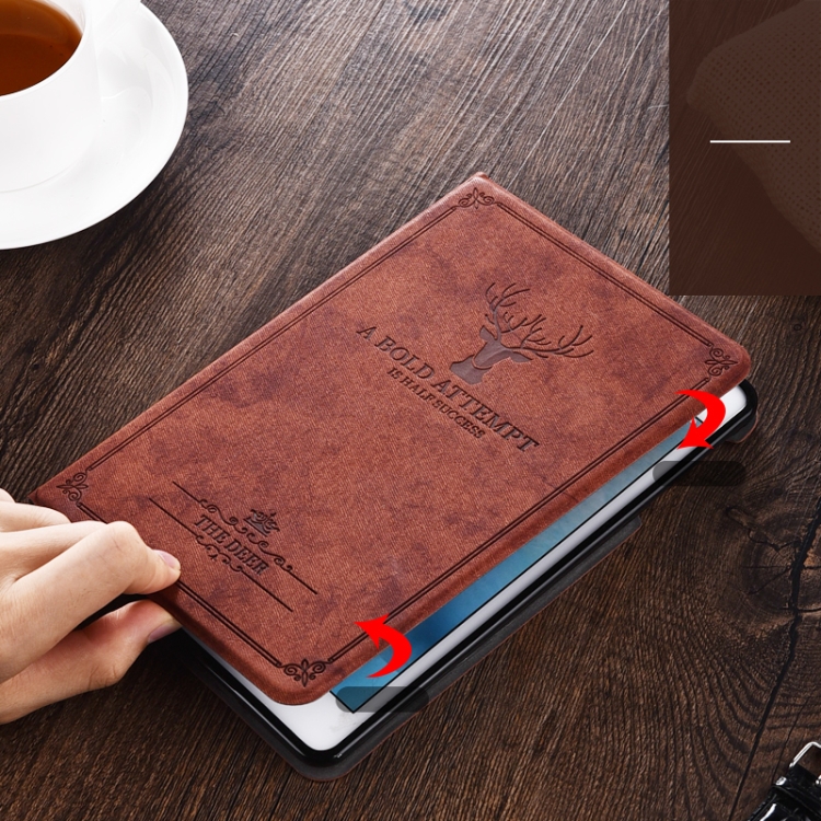 Antler Retro Voltage Craft Cloth + TPU Protective Cover for iPad Mini1/Mini2/Mini3/Mini4/Mini5 ,With Sleep Function(Black) Antler Retro Voltage Craft Cloth + TPU Protective Cover for iPad Mini1/Mini2/Mini3/Mini4/Mini5 ,With Sleep Function(Black)